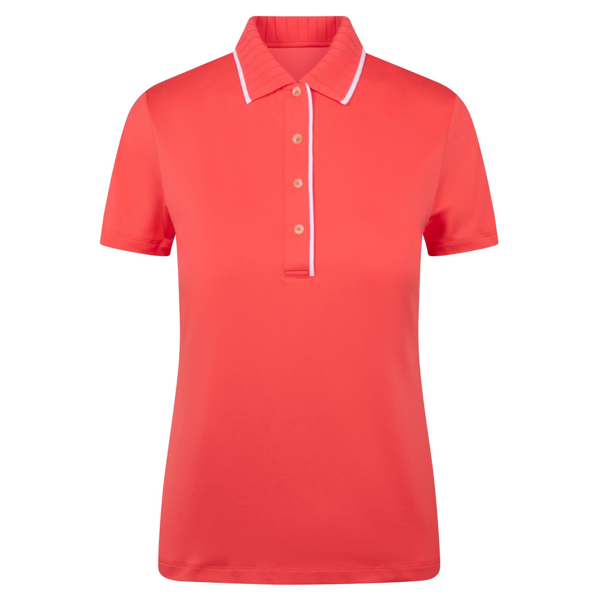Puma Cloudspun Bridge Ladies Golf Polo Shirt Peach Frost